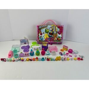 Shopkins Lot w/ Accessories Shopping Cart Shopkins Carrier Tote Toy Storage